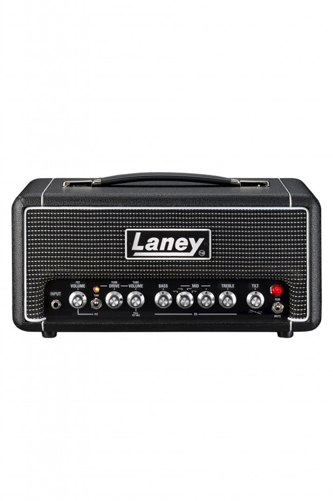 The Laney Digbeth 500 Bass Guitar Amp Head is a powerful 500W Bass amplifier, featuring a versatile preamp section and comprehensive EQ controls. The sleek design of this amp is showcased on a clean white background.