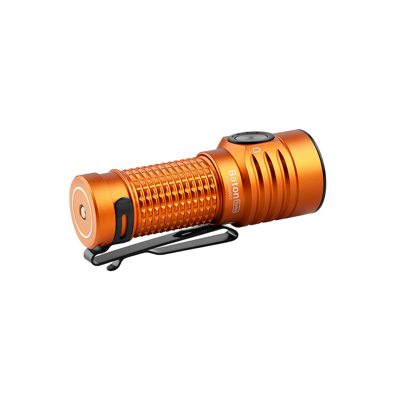 Olight Baton Turbo Compact EDC Flashlight with 510m Long-Range Beam Orange