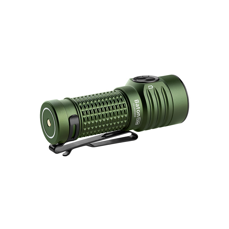 Olight Baton Turbo Compact EDC Flashlight with 510m Long-Range Beam OD Green