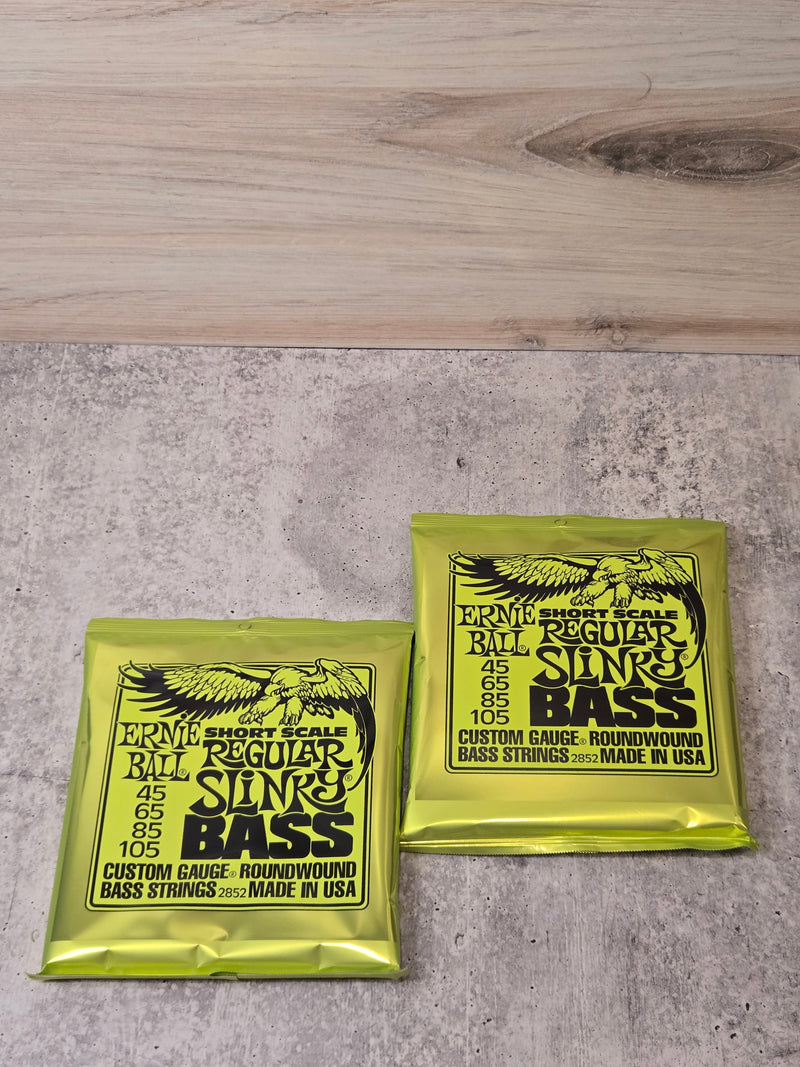 2 PACKS Ernie Ball 2852 Regular Slinky Nickel Short Scale Electric 45-105