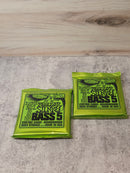 2 PACKS Ernie Ball 2836 Regular Slinky Nickel Wound 5-String Electric Bass Strings 45-130