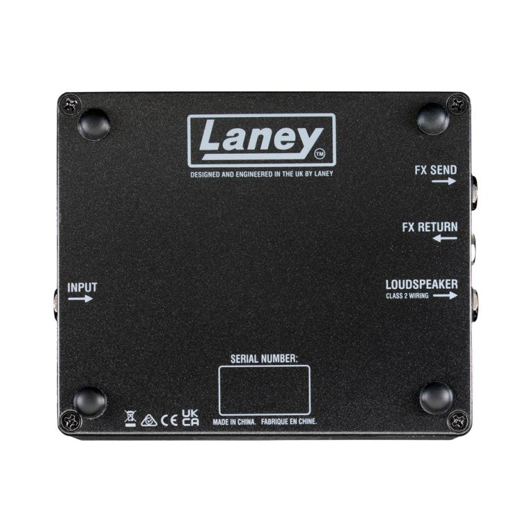 A Laney Ironheart Guitar Amplifier Pedal Amp 60W RMS with two knobs and an added SEO keywords feature.