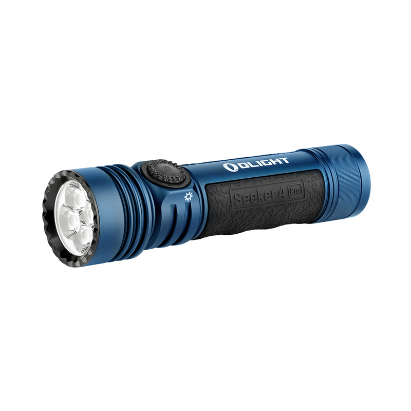 Olight Seeker 4 Pro Blue High Power Flashlight 4,600 Lumens Rechargeable