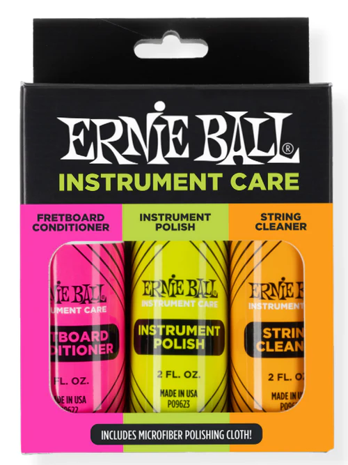 Ernie Ball 4225 Instrument Care 3-pack w/Microfiber Polish Cloth