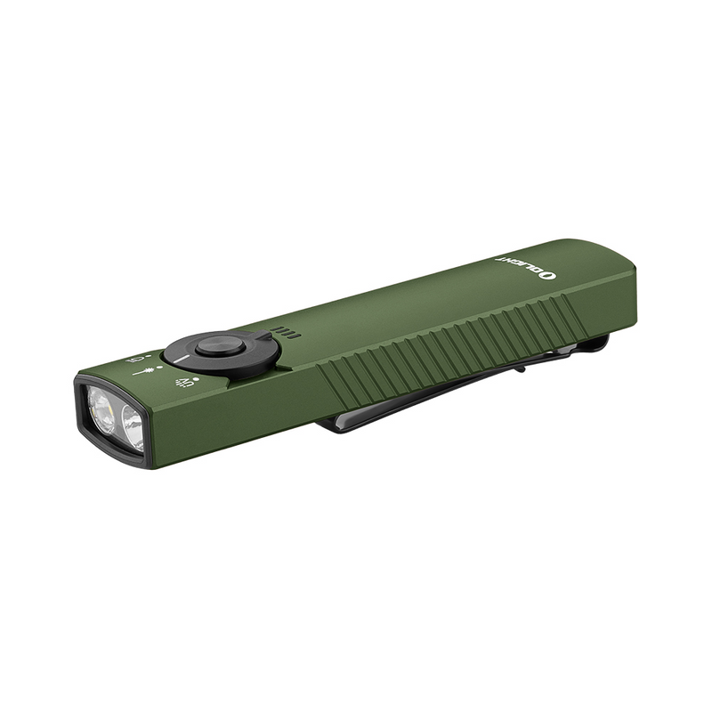 Olight Arkfeld Pro OD Green Flat Flashlight with LED Light UV and Laser