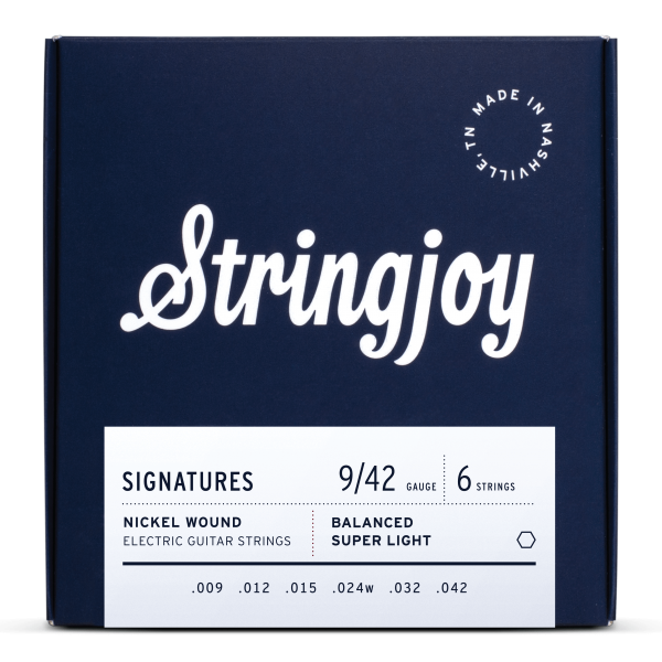 Stringjoy Signatures SJ-BAL9 Balanced Super Light Gauge (9-42) Nickel Wound Electric Guitar Strings