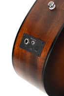 Cort EARTHGO-OPBB Earth Series Go Hyvibe Acoustic Electric Guitar. Open Pore Brown Burst