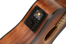 Cort EARTHGO-OPBB Earth Series Go Hyvibe Acoustic Electric Guitar. Open Pore Brown Burst