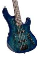 Cort GBFUSION4BB GB Series Fusion Bass Guitar w/Gig-bag. Blue Burst