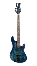 Cort GBFUSION4BB GB Series Fusion Bass Guitar w/Gig-bag. Blue Burst