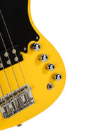 Cort GB Short Scale Bass Guitar w/Gig-bag. Yellow Crush