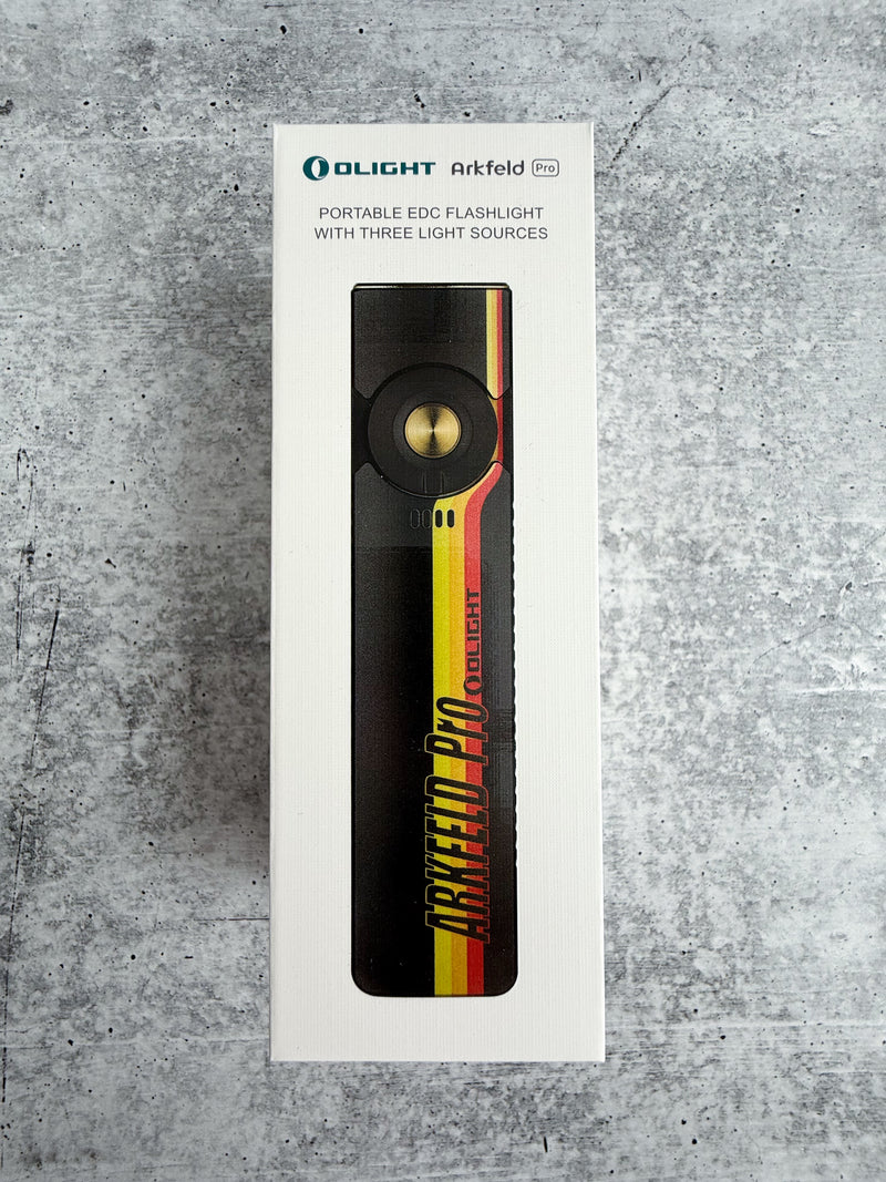 olight arkfeld pro flashlight Olight Arkfeld Pro Racing Stripes Flat Flashlight with LED Light UV and Laser