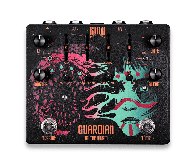KMA Machines Guardian of the Wurm Metal Distortion Pedal Noise Gate and FX Loop