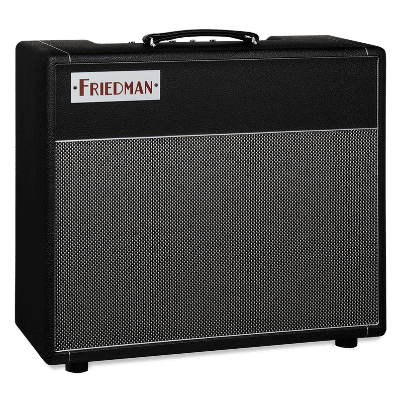 A black Friedman Little Sister Combo Amp with the word freeman on it.