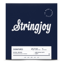 Stringjoy SJ-BA45130LS Light Gauge (45-130) 5 String Long Scale Nickel Wound Bass Guitar Strings