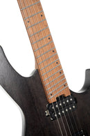 Cort Space 6GTR Multi-Scale Electric Guitar w/Gig-bag. Semi Gloss Trans Black