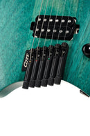 Cort Space 6GTR Multi-Scale Electric Guitar w/Gig-bag. Semi Gloss Turquoise