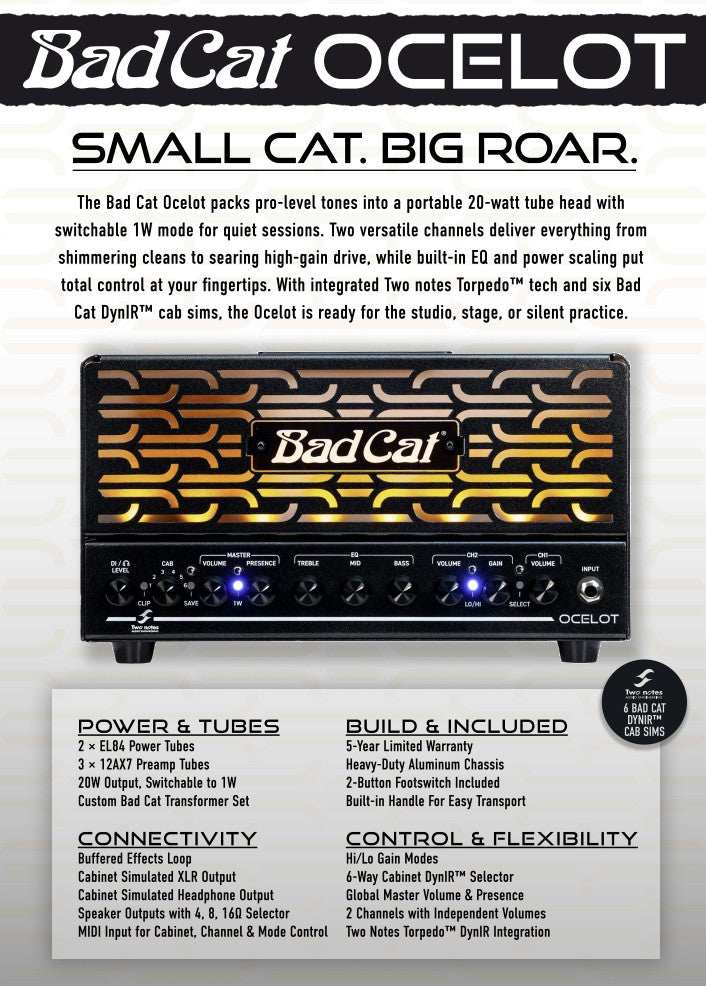Bad Cat Ocelot Guitar Amp Head