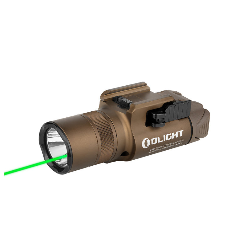 Olight Baldr Pro R Rechargeable Tactical Light with Green Laser Desert Tan