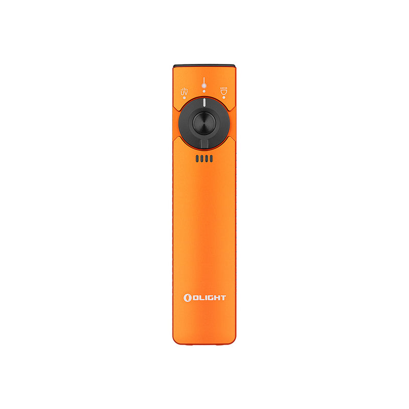 Olight Arkfeld Pro Orange Flat Flashlight with LED Light UV and Laser