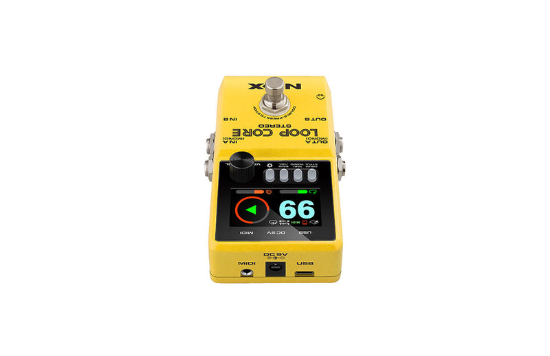 midi looper pedal NUX Loop Core Stereo 24-Bit Stereo Looper with Midi and Drum Patterns