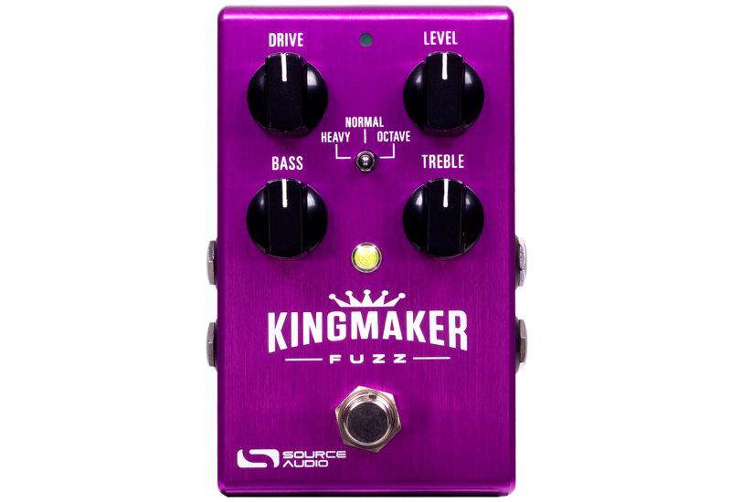 The Source Audio Kingmaker Fuzz pedal is a must-have for any guitarist looking to add incredible fuzz tones to their sound. With its innovative overdrive technology, this purple pedal takes your playing to the next level.