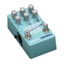The Wampler Cory Wong Signature Compressor is a signature pedal loved by Cory Wong. It features a blue design with four knobs for precise control over your guitar's dynamics.