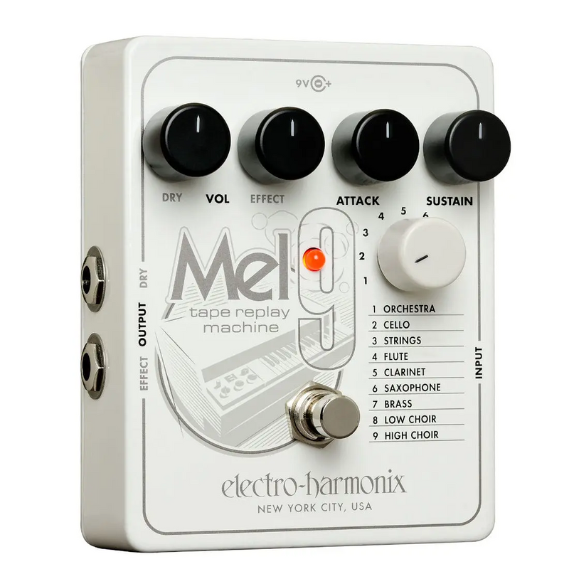 The Electro-Harmonix Mel9 Tape Replay Machine is a must-have for any electric guitar player looking to recreate the iconic sound of the Mellotron. With cutting-edge technology, this pedal