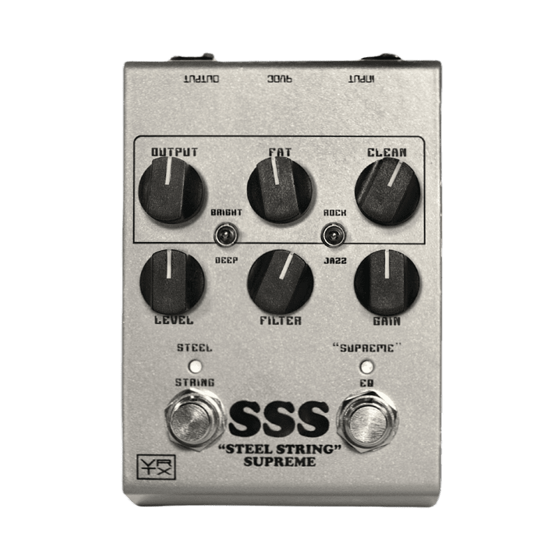 The Vertex Steel String Supreme is a highly sought-after amp in a box pedal that offers a clean boost for guitarists looking to add extra warmth and richness to their tone.