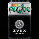 A black ZVEX Effects Vexter Fuzz Probe box, designed for strange fuzz guitar interactions and experimental noise.
