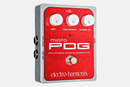 The Electro-Harmonix Micro POG is shown on a white background demonstrating its polyphonic tracking capabilities.